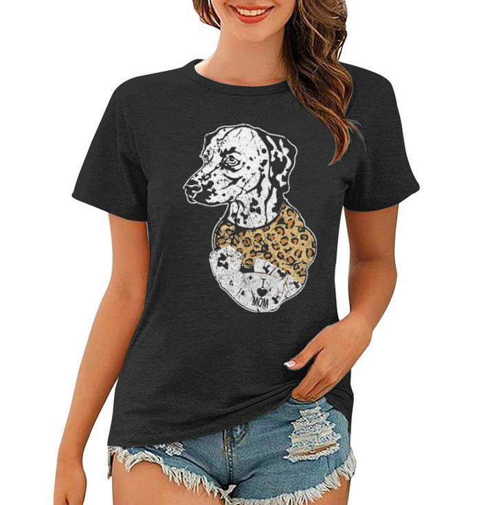 Funny Leopard Dalmatian Mom Costume Mothers Day Gift Women T-shirt