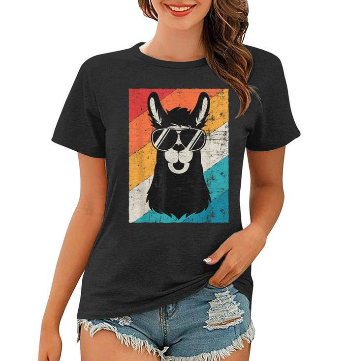 Funny Llama  Alpaca Lover  Llama Sunglasses  Women T-shirt