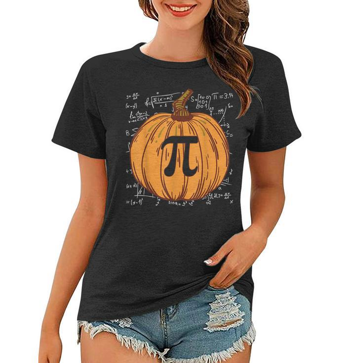 Funny Pumpkin Pie Halloween Fall Thanksgiving Pumpkin Pi V2 Women T-shirt