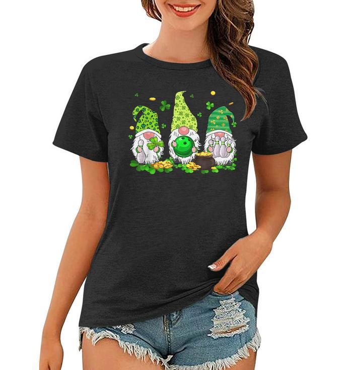 Funny Rainbow Gnomes Bowling Sport Lover St Patricks Day  Women T-shirt
