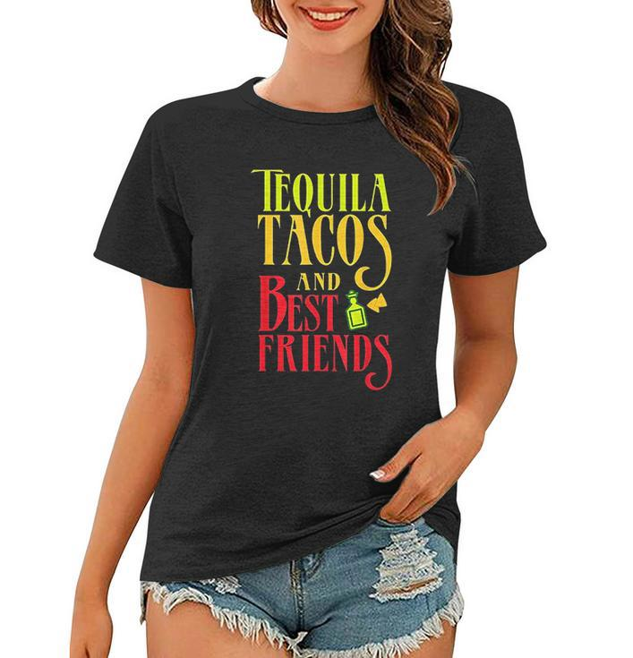 Funny Taco Gift Retro Taco Tequila Tacos And Best Friend Women T-shirt