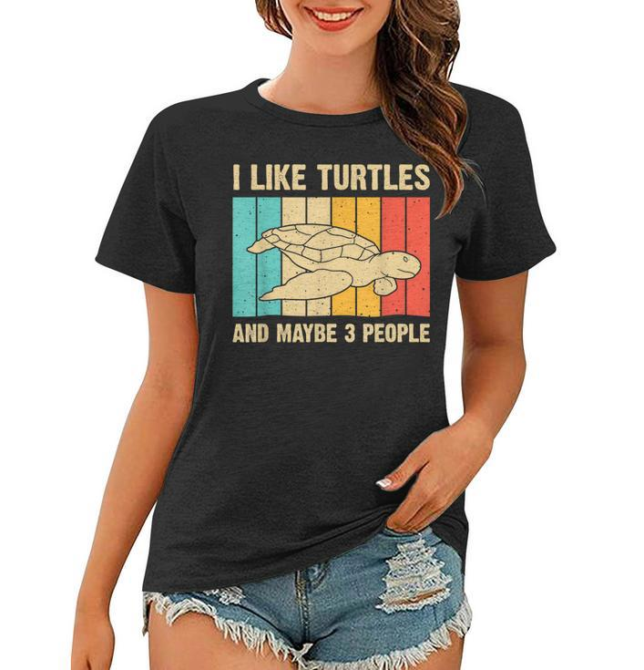 Funny Turtle Design Sea Turtle Lover Men Women Boys Girls  Women T-shirt