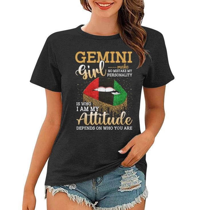 Gemini Girl Lip Blacks Birthday  Women T-shirt