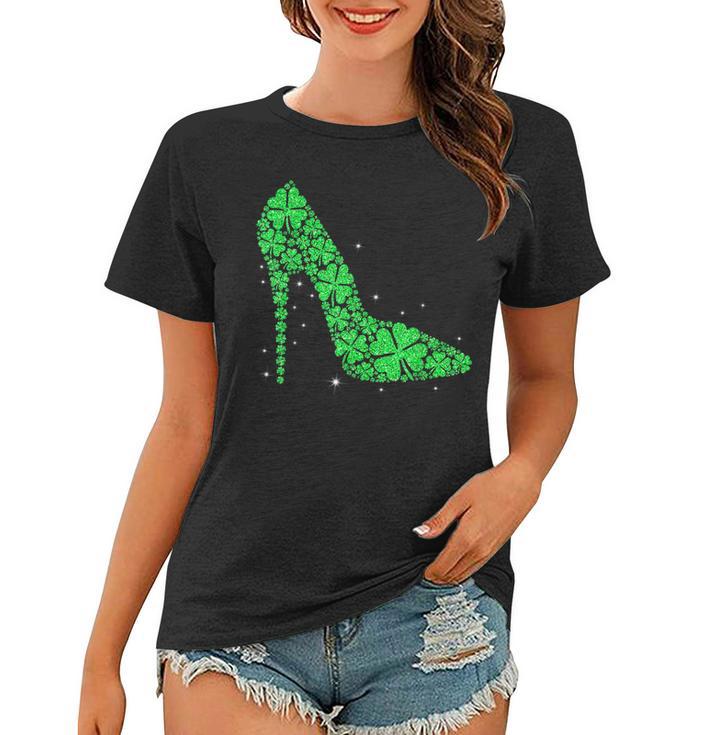 Green Shoe Sexy Irish Shamrock St Patricks Day Women Girl Women T-shirt