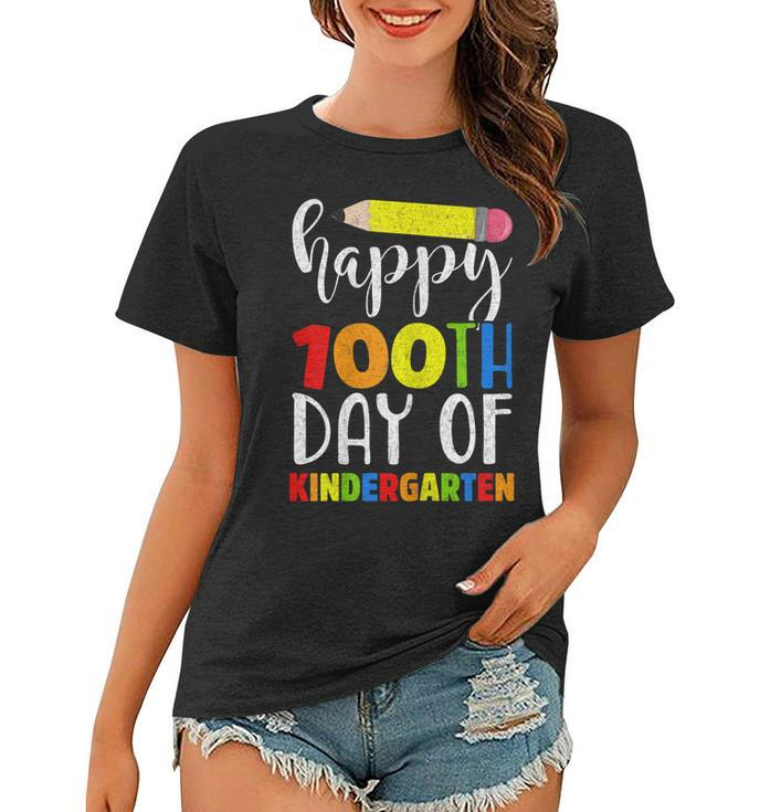 Happy 100Th Day Of Kindergarten Shirt For Teacher Or Child V2 Women T-shirt