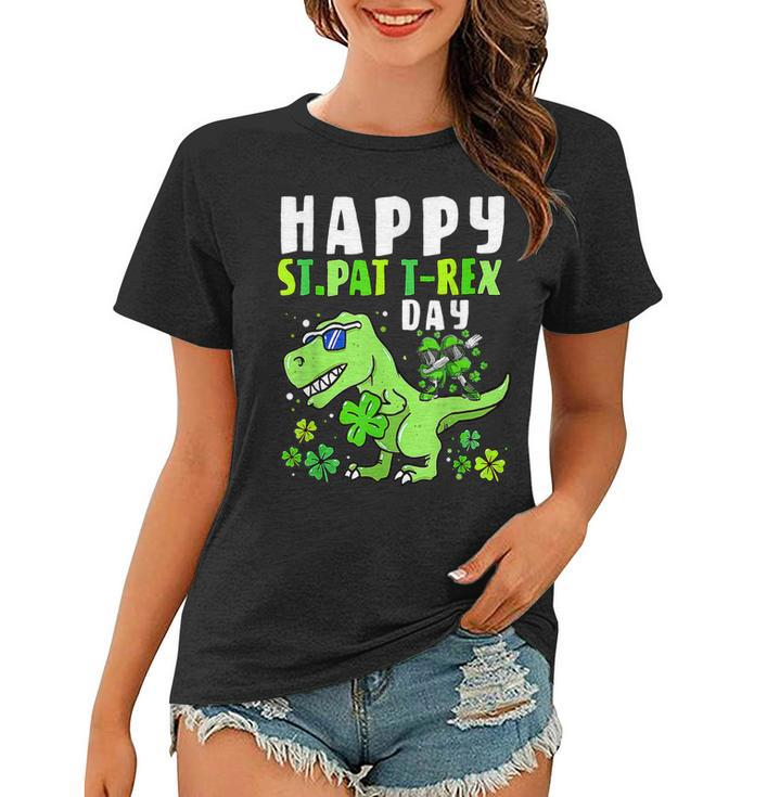 Happy St Pat T Rex Dabbing Shamrock St Patricks Day  Women T-shirt