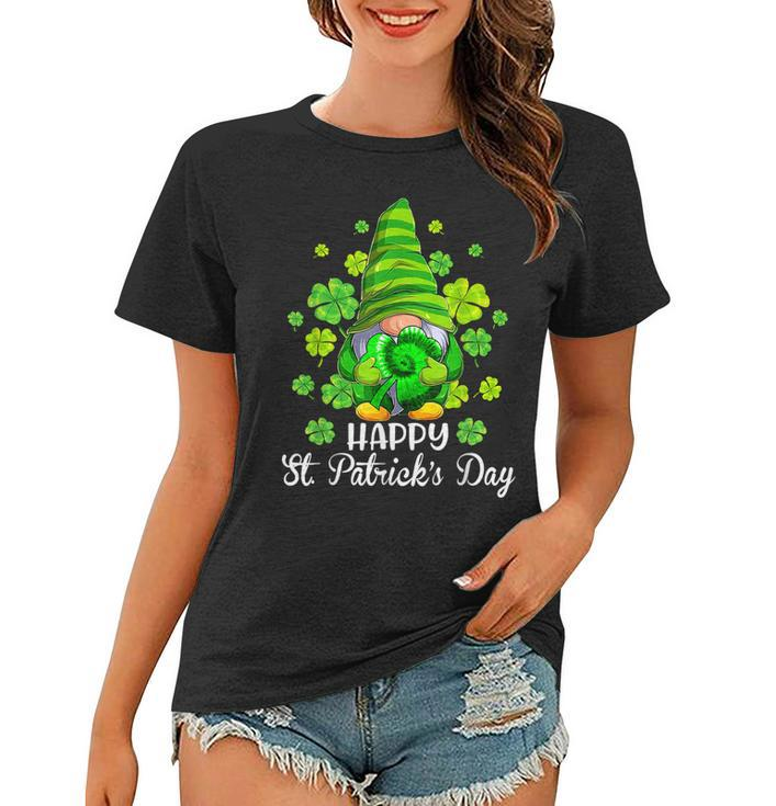 Happy St Patricks Day Gnome Tie Dye Shamrock  Women T-shirt