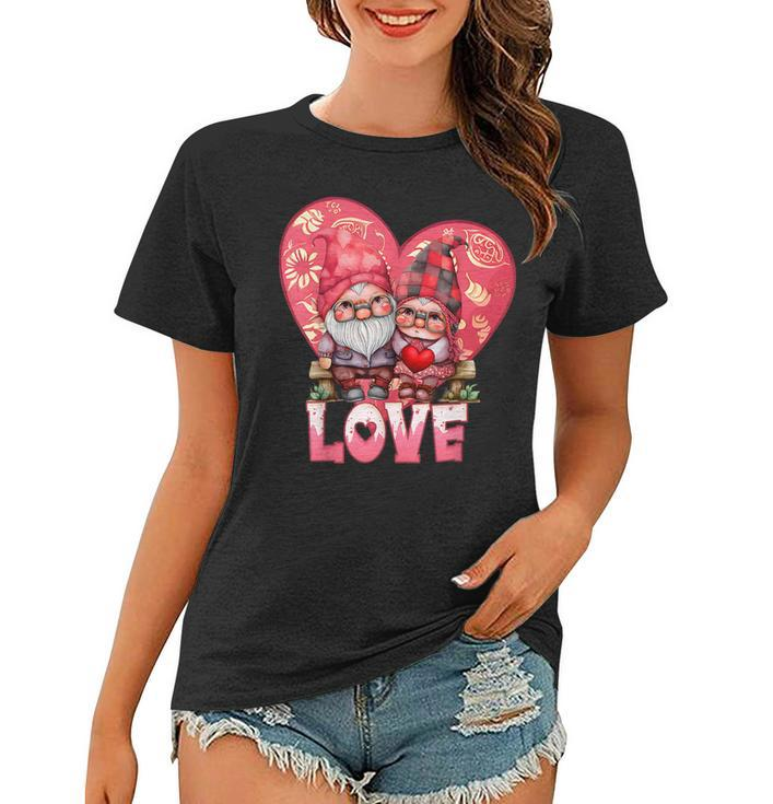 Happy Valentines Day Gnome With Love Gnome Valentines Day  Women T-shirt