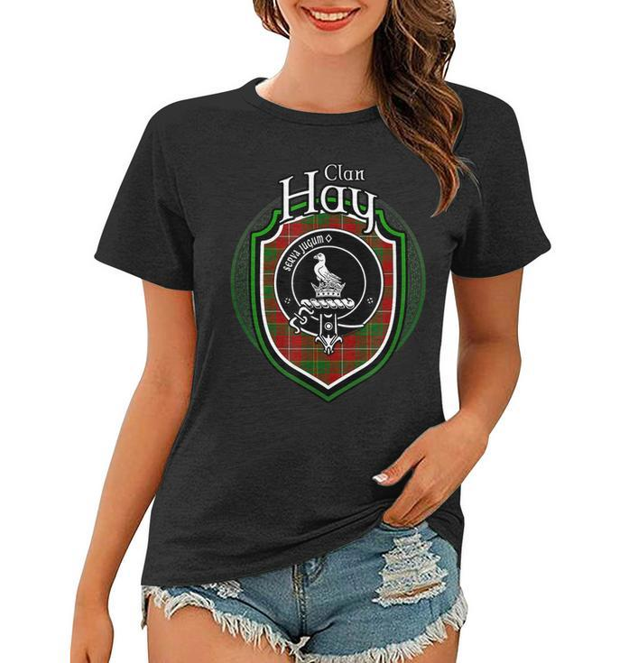 Hay Clan Crest | Scottish Clan Hay Family Crest Badge Women T-shirt
