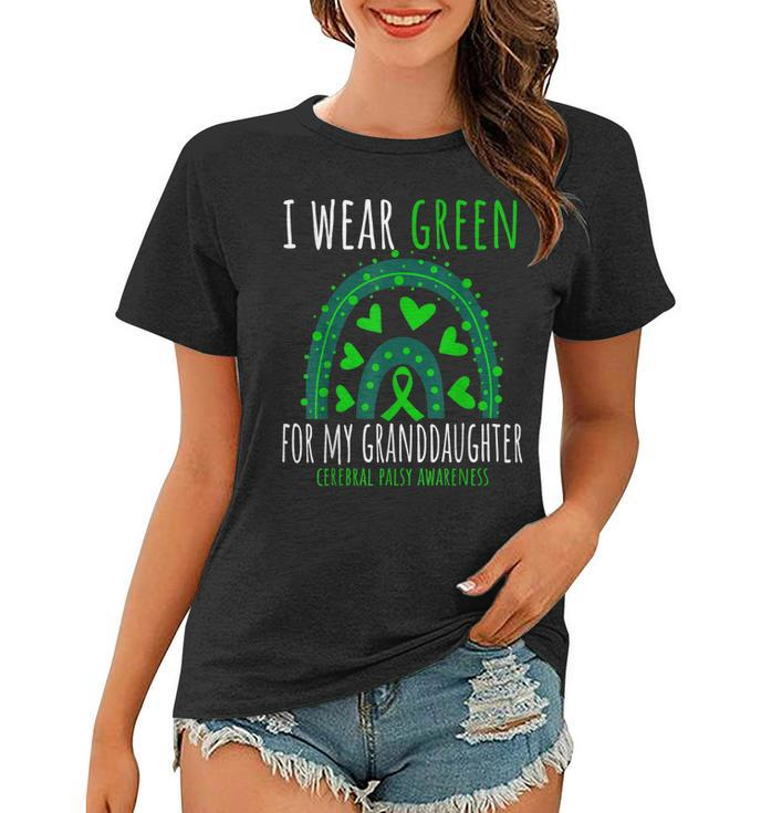 Hearts Cp Grandma Grandpa Green Granddaughter Cerebral Palsy  Women T-shirt