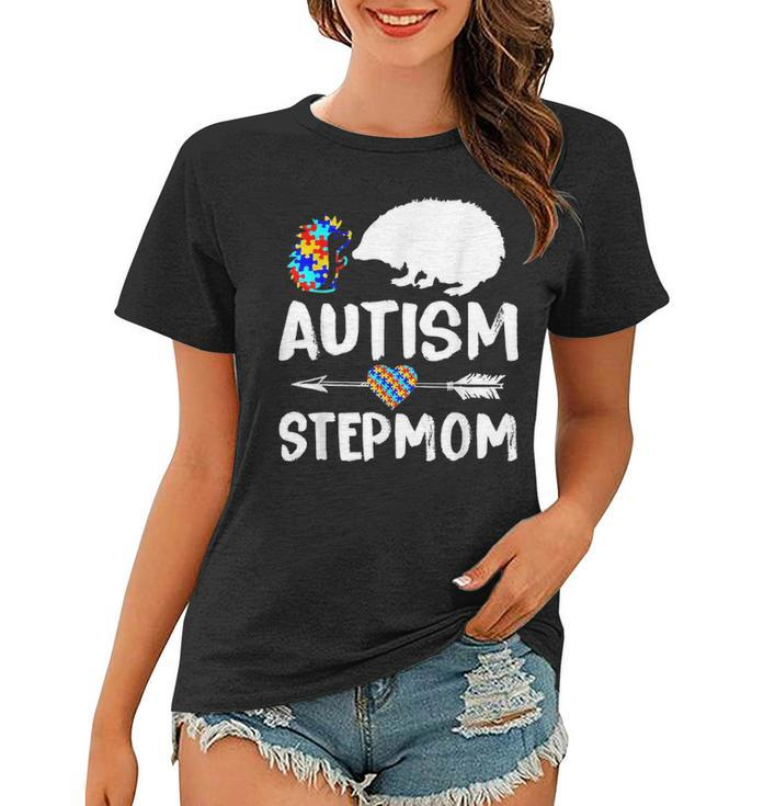 Hedgehog Autism Step Mom Love Autism Awareness  Women T-shirt