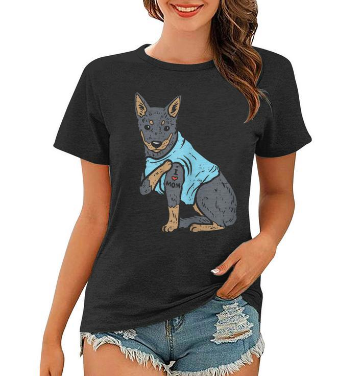 Heeler I Love Mom Animal Pet Red Blue Cattle Dog Women Gift  Gift For Womens Women T-shirt