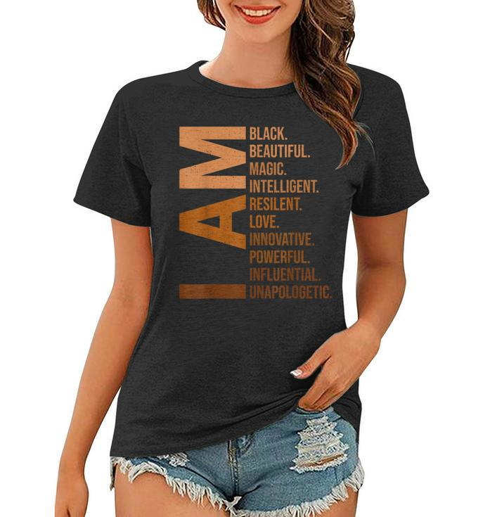 I Am Black Woman Blm Melanin Educated Black History Month  V2 Women T-shirt