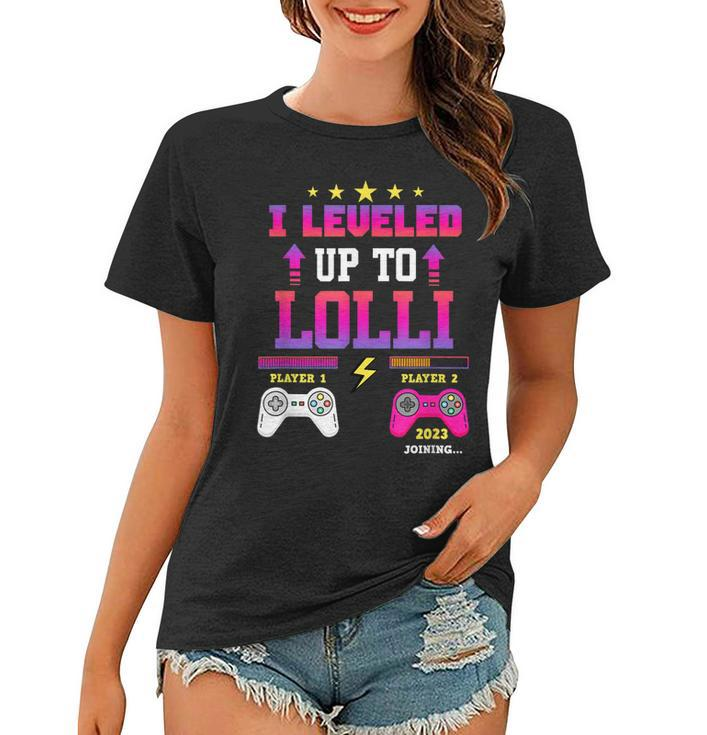 I Leveled Up To Lolli Future Mom Level Unlocked Est 2023  Women T-shirt