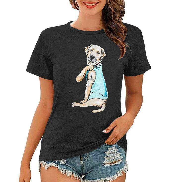 I Love Mom Funny Labrador Tattooed V2 Women T-shirt