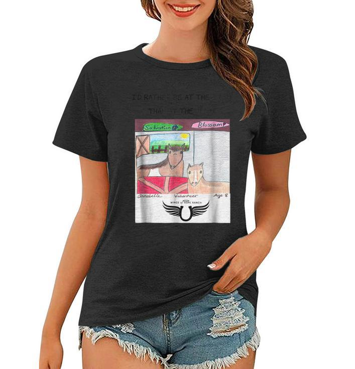 Id Rather Be At The Stall Than At The Mall Horse  Women T-shirt