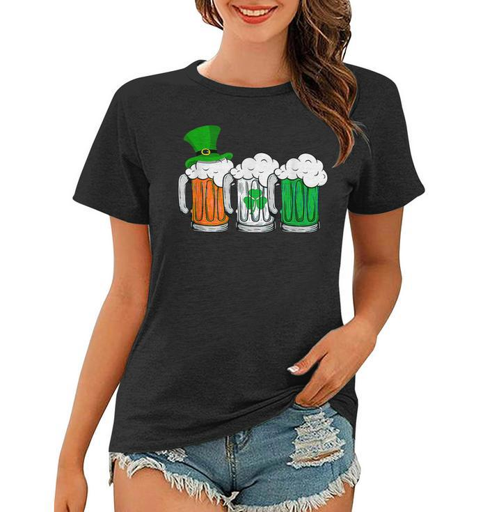 Irish Beer Ireland Flag St Patricks Day Shamrock Clover  Women T-shirt