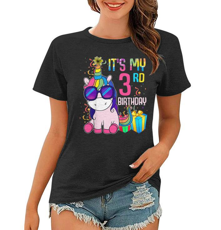 Kids 3 Years Old 3Rd Birthday Unicorn Shirt Girl Daughter Gift Pa Women T-shirt