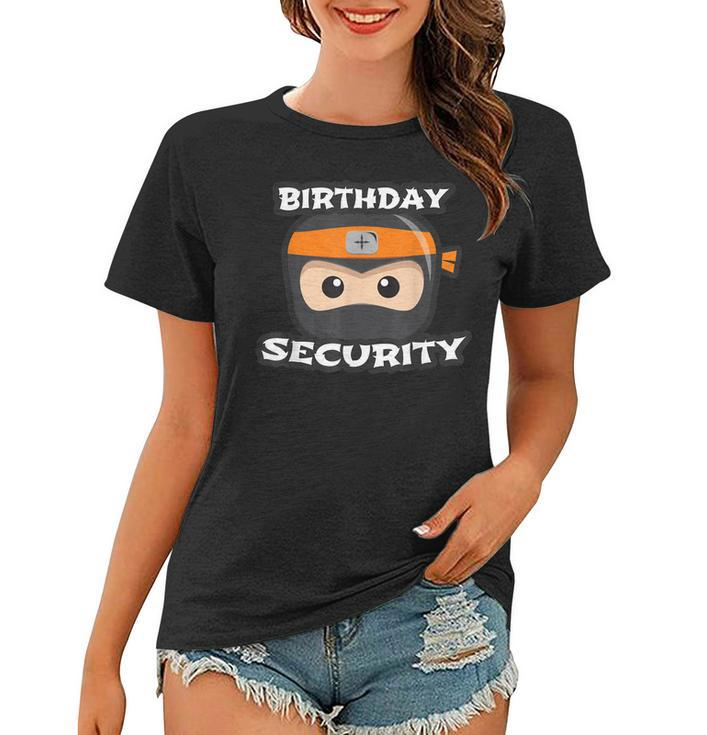Kids Birthday Security Ninja Squad Mom Dad Siblings Clan Women T-shirt