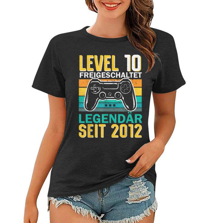 Kinder Level 10 Jahre Geburtstag Junge Gamer 2012 Geburtstag Frauen Tshirt