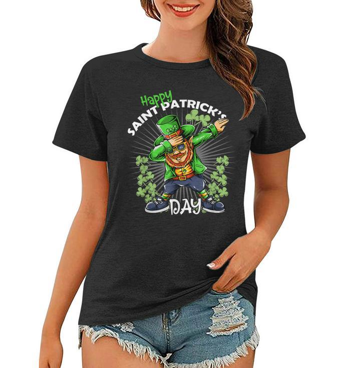 Leprechaun Dabbing Happy Saint Patricks Day Shamrock Lucky  Women T-shirt