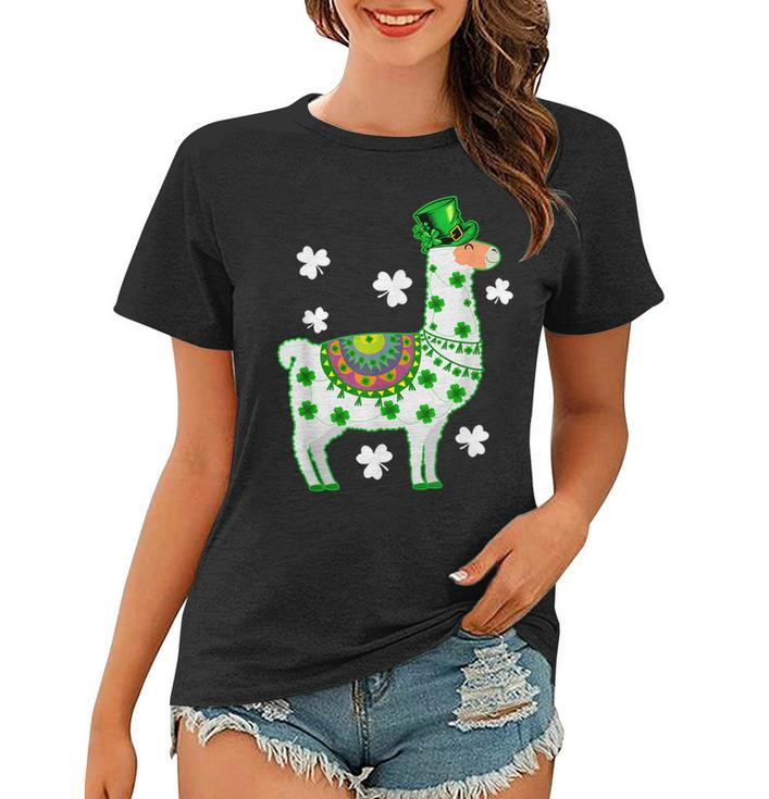 Llamas Lover Leprechaun Llama St Patricks Day  Women T-shirt