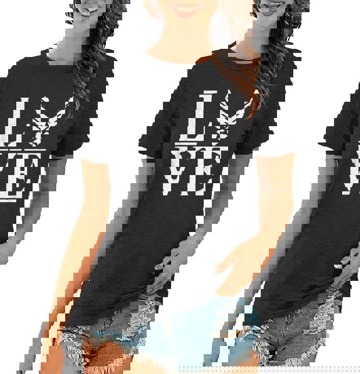 Love Air Force Proud Air Force Girlfriend Women    Women T-shirt