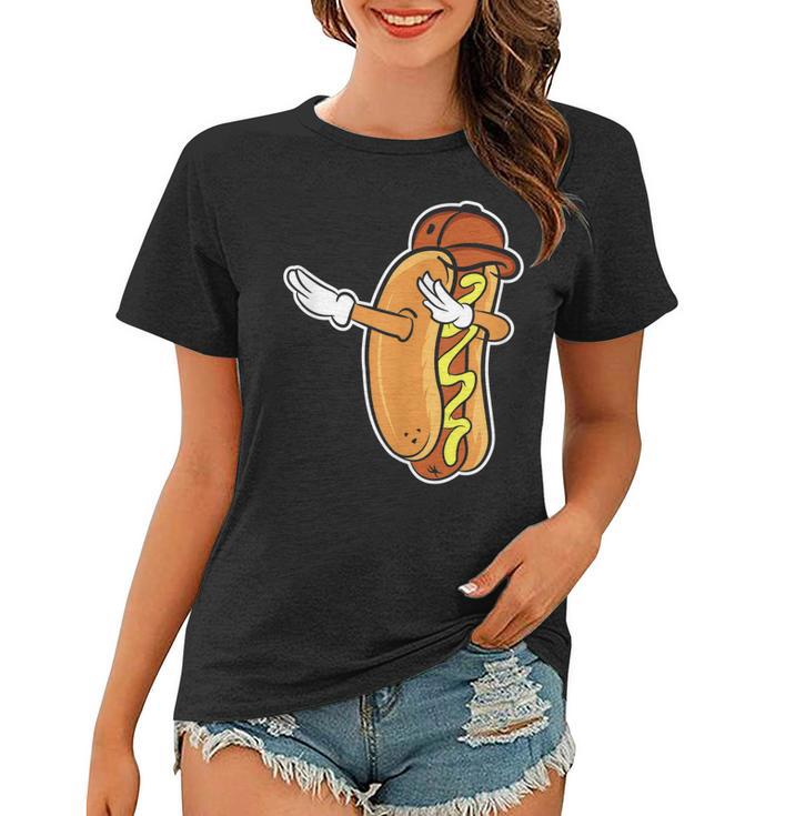 Lustiges Hot Dog Dabbing Frauen Tshirt, Tanzendes Würstchen Design