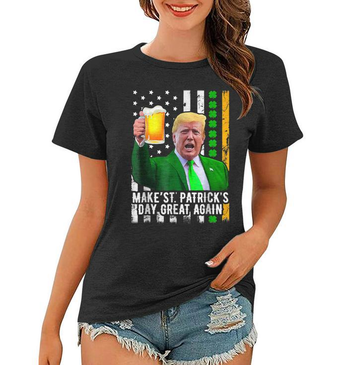 Make St Patricks Day Great Again Funny Trump  Women T-shirt