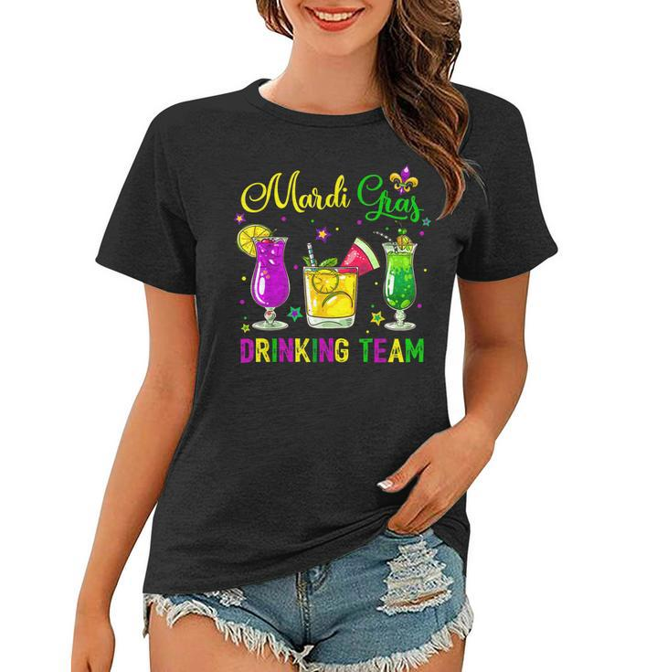 Mardi Gras Drinking Team Carnival Fat Tuesday Lime Cocktail  Women T-shirt
