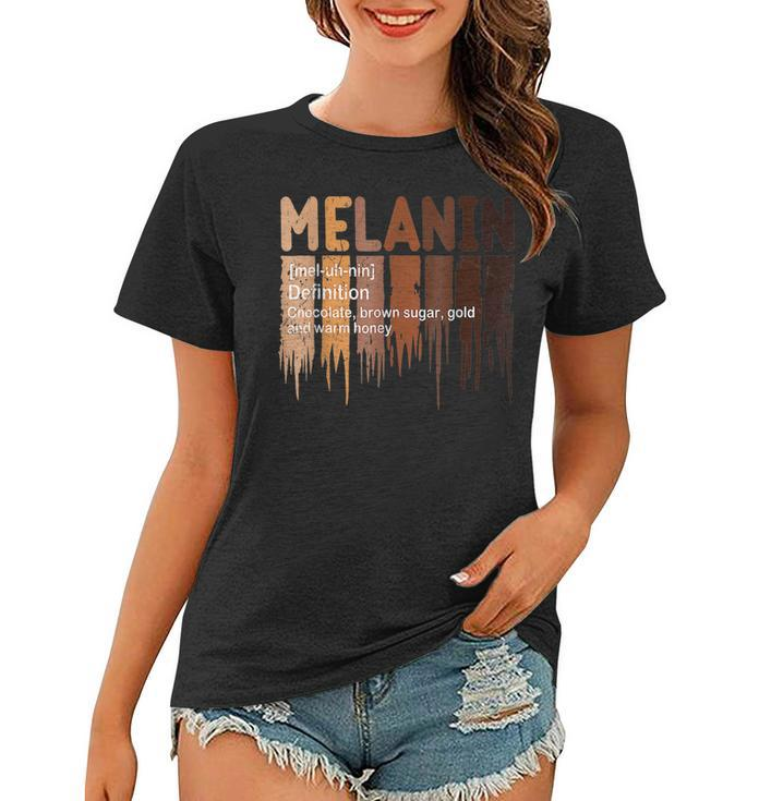 Melanin Definition African American Black Pride Melanin  Women T-shirt