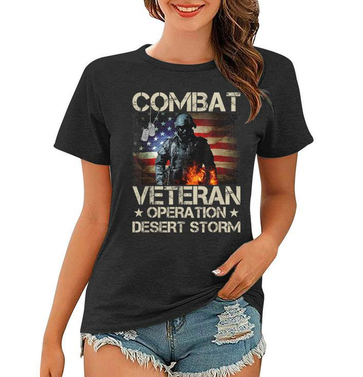 Mens Combat Veteran Operation Desert Storm Soldier  Women T-shirt