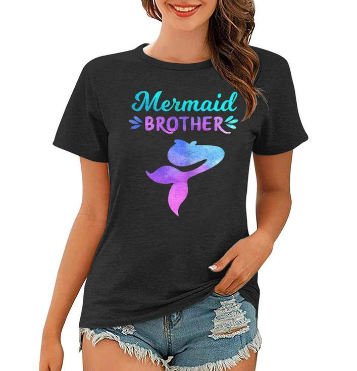 Mens Mermaid Brother Mermaid Birthday Party Shirts Women T-shirt