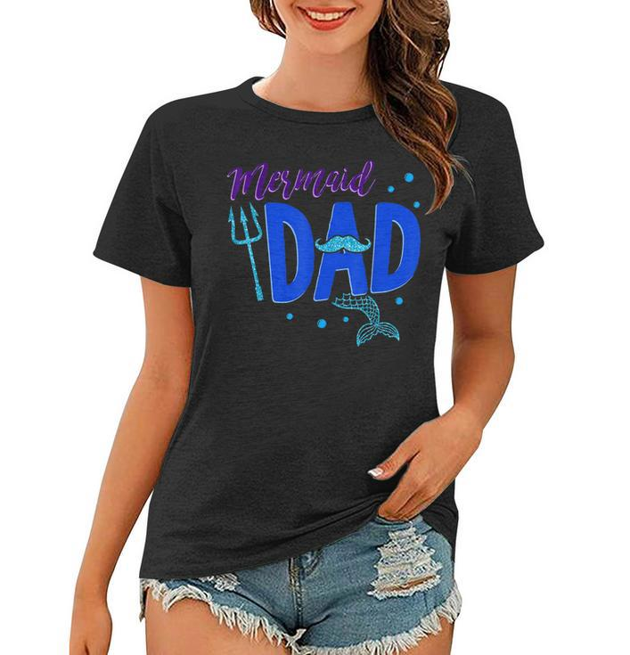 Mens Mermaid Dad Father Sea Lover T Shirt Matching Birthday Gift Women T-shirt