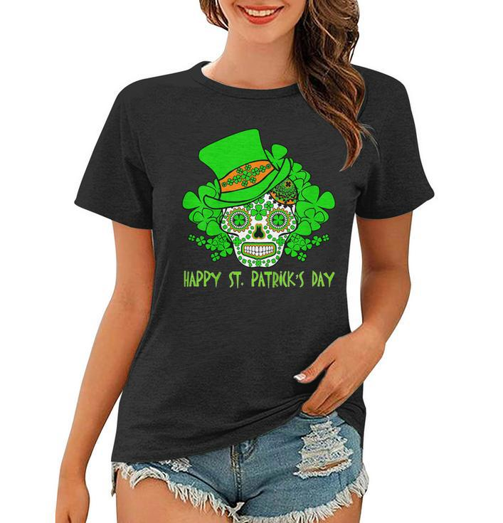 Mens Womens T Shirt Green Skull St Patricks Day Women T-shirt
