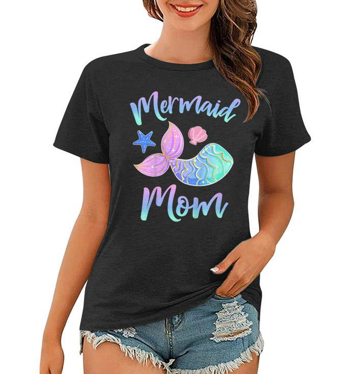 Mermaid Mom T Shirt Birthday Squad Gifts For Women Girls Women T-shirt