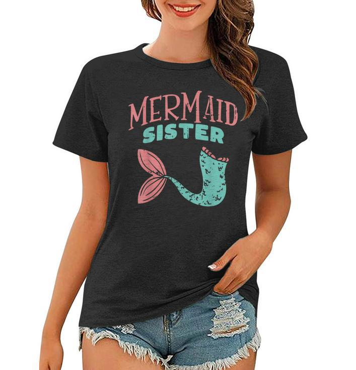 Mermaid Sister Fish Tail Sis Family Security Matching Gift Women T-shirt