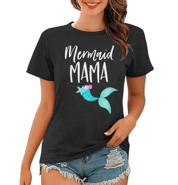 Mom Birthday Party Outfit Dad Mommy Girl Mermaid Mama Shirt Women T-shirt