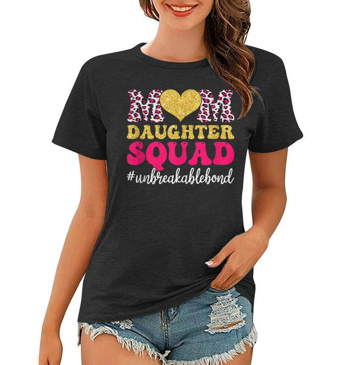 Mom Daughter Squad Leopard Mothers Day Mommy Mama  Women T-shirt