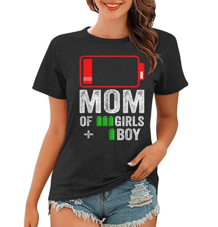 Mom Of 1 Boy 3 Girl Gift From Kid Mothers Day Birthday Women  Women T-shirt