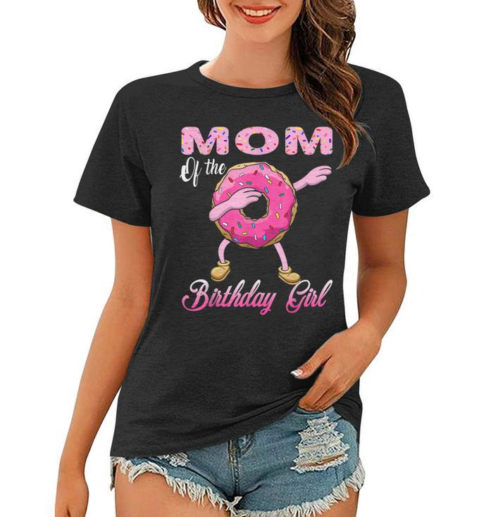 Mom Of The Birthday Girl Donut Dab Matching Party Outfits  Women T-shirt