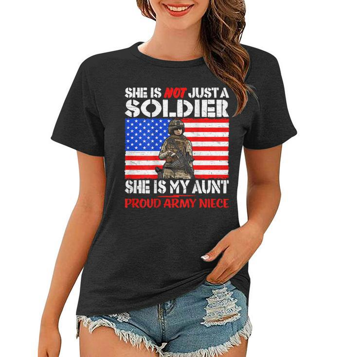 My Aunt Is A Soldier Hero Proud Army Niece Military Family Women T-shirt