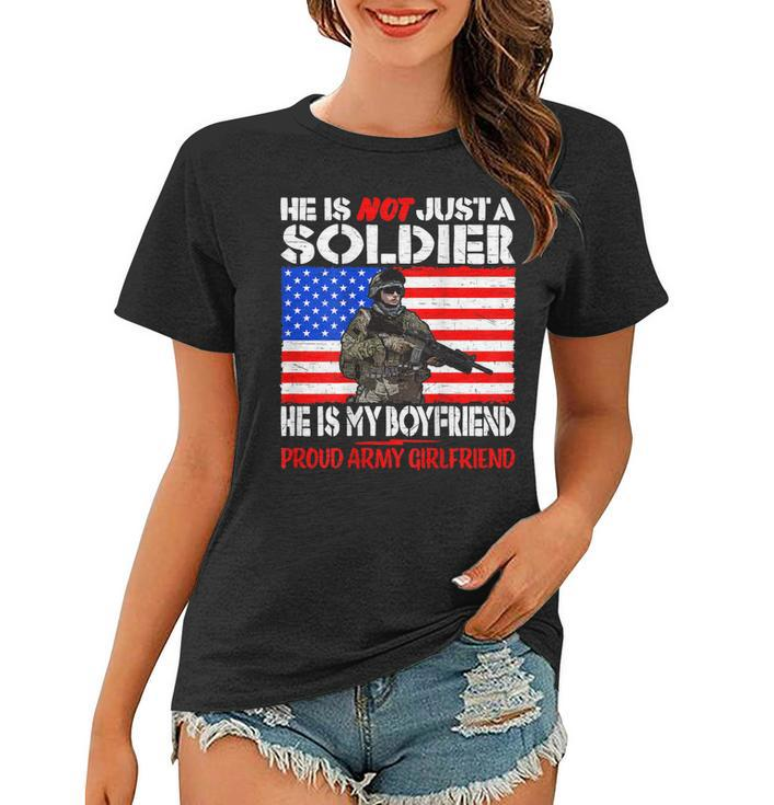 My Boyfriend My Soldier Proud Army Girlfriend Military Lover Women T-shirt