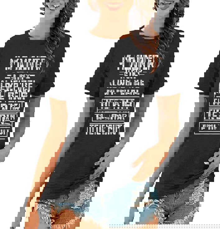 My Daughters Is Allowed Three Friends Father Son Holy Spirit Women T-shirt