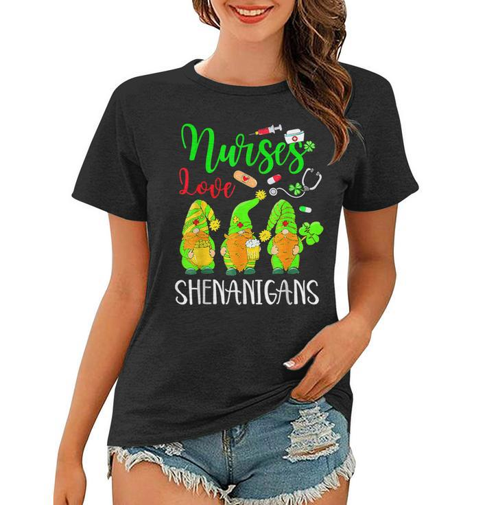 Nurses Love Shenanigans Funny Gnomes Nurse St Patricks Day  V7 Women T-shirt