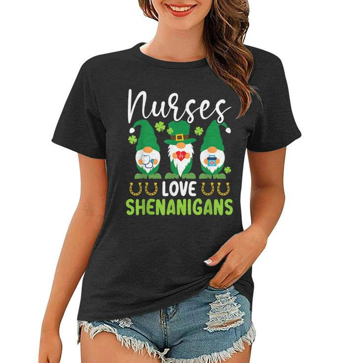Nurses Love Shenanigans St Patricks Day Irish Pride  Women T-shirt