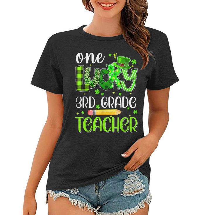 One Lucky 3Rd Grade Teacher Pencil Shamrock St Patricks Day  Women T-shirt