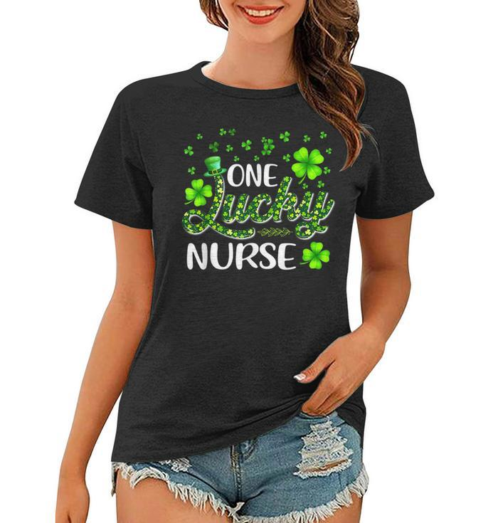 One Lucky Nurse Cute Gnome Shamrock St Patricks Day  V2 Women T-shirt
