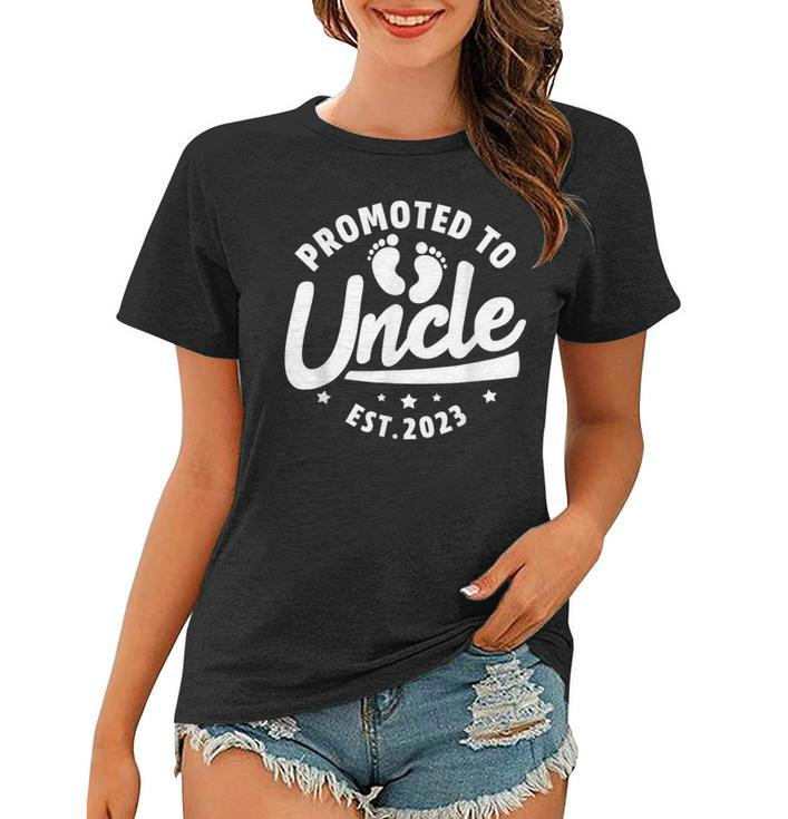 Promoted To Uncle Est 2023 Pregnancy Baby Announcement  Women T-shirt