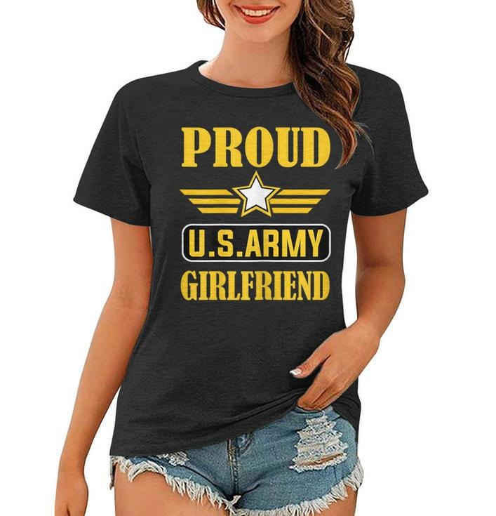 Proud Army Girlfriend National Guard Us Military Gf   Gift For Womens Women T-shirt